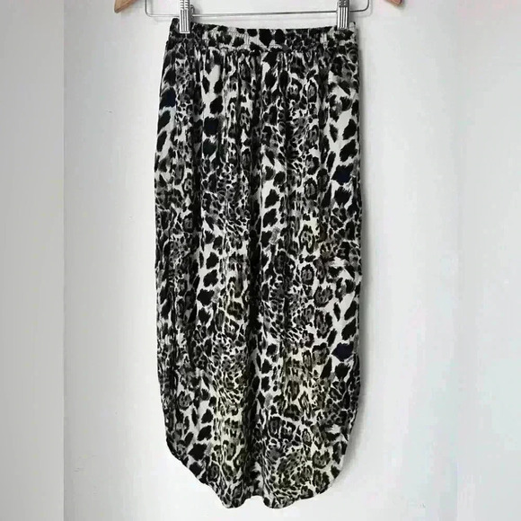 Suzy Shier Womens Brown Leopard Animal Print Summer Coastal Midi Skirt XS - Picture 7 of 8